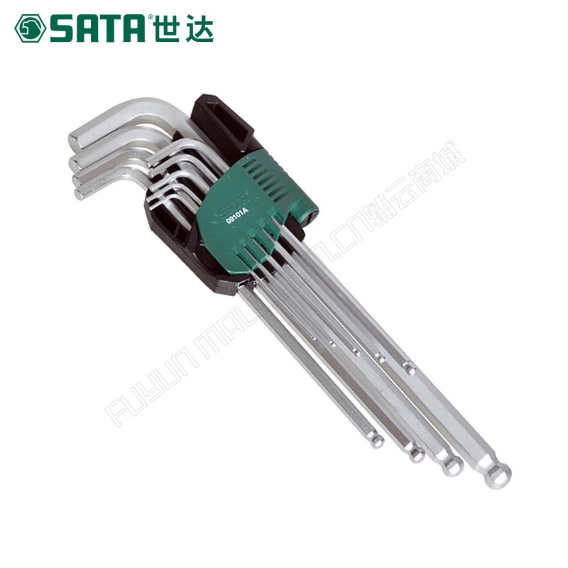 世达/SATA 9件套特长球头内六角扳手 09101