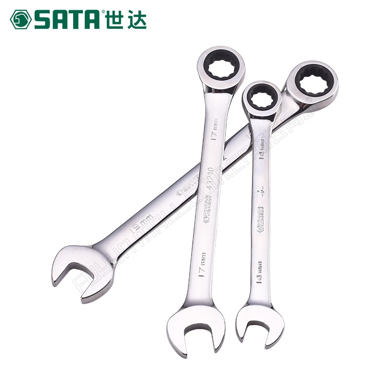 世达/SATA 全抛光棘轮两用扳手12件套 09040