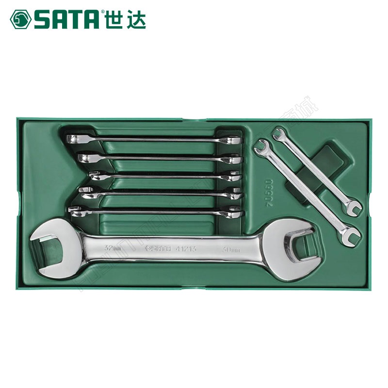 世达/SATA 工具托组套-10件公制全抛光开口扳手 09904